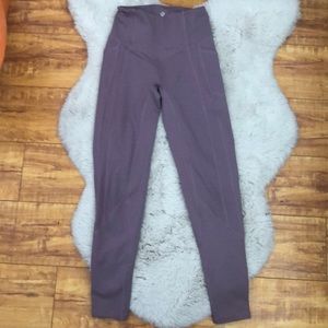 Til you collapse lavender heart booty leggings